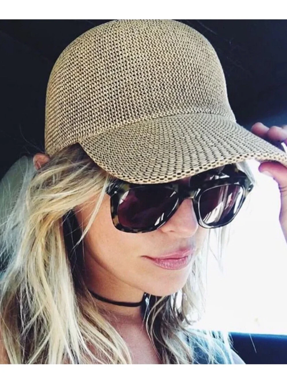 Anthropologie Wyeth By Todd Magill Paula Womens Raffia Baseball Cap in Wine